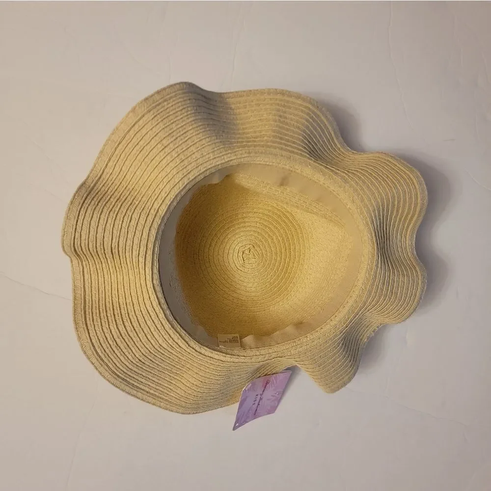 👒 Tommy Bahama Woven Raffia Beach Sun Hat with Bow - Kids Sun Hat